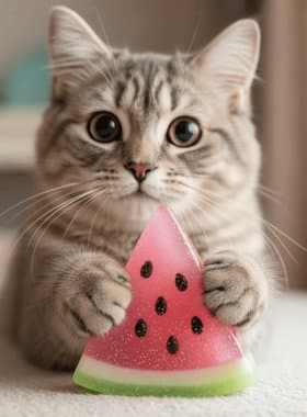 Kitten x Slime ASMR AI video concept cover showing kitten and slime visuals