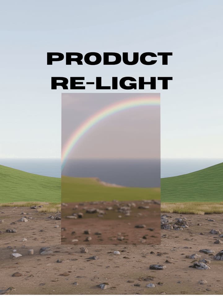 AI subject re-light example showing lighting change while preserving identity