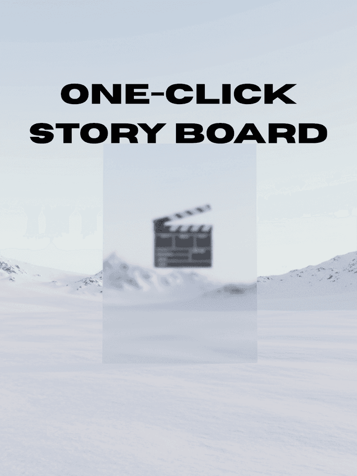 AI one-click storyboard workflow example showing visual narrative panels