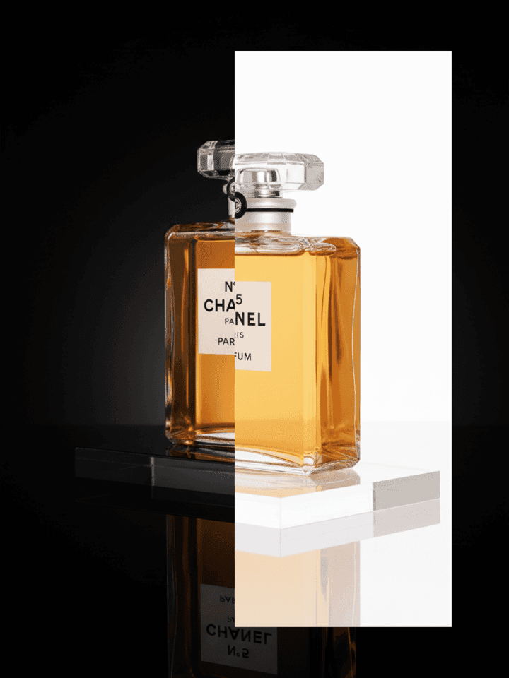 AI-generated product background swap example showing professional before and after results