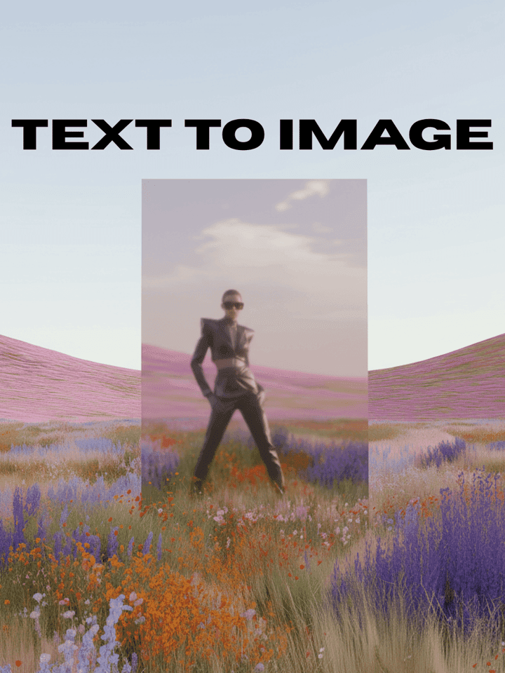 AI text to image generation workflow example showing creative visual output